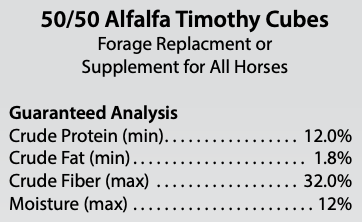 50/50 Alfalfa Timothy Hay Cubes